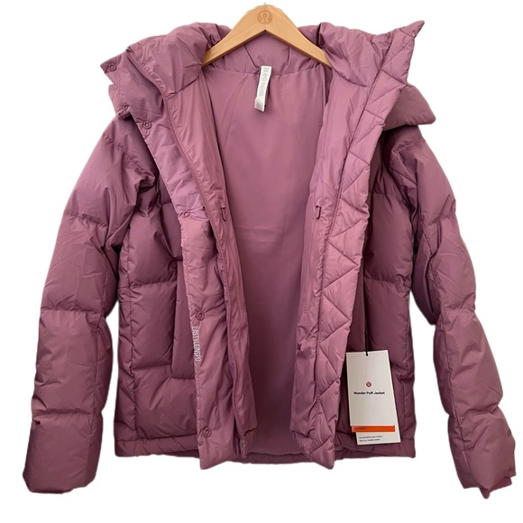 Lululemon Wonder Puff Cropped Jacket in Pink Velvet Dust Size 4 NWT - Picture 8 of 10